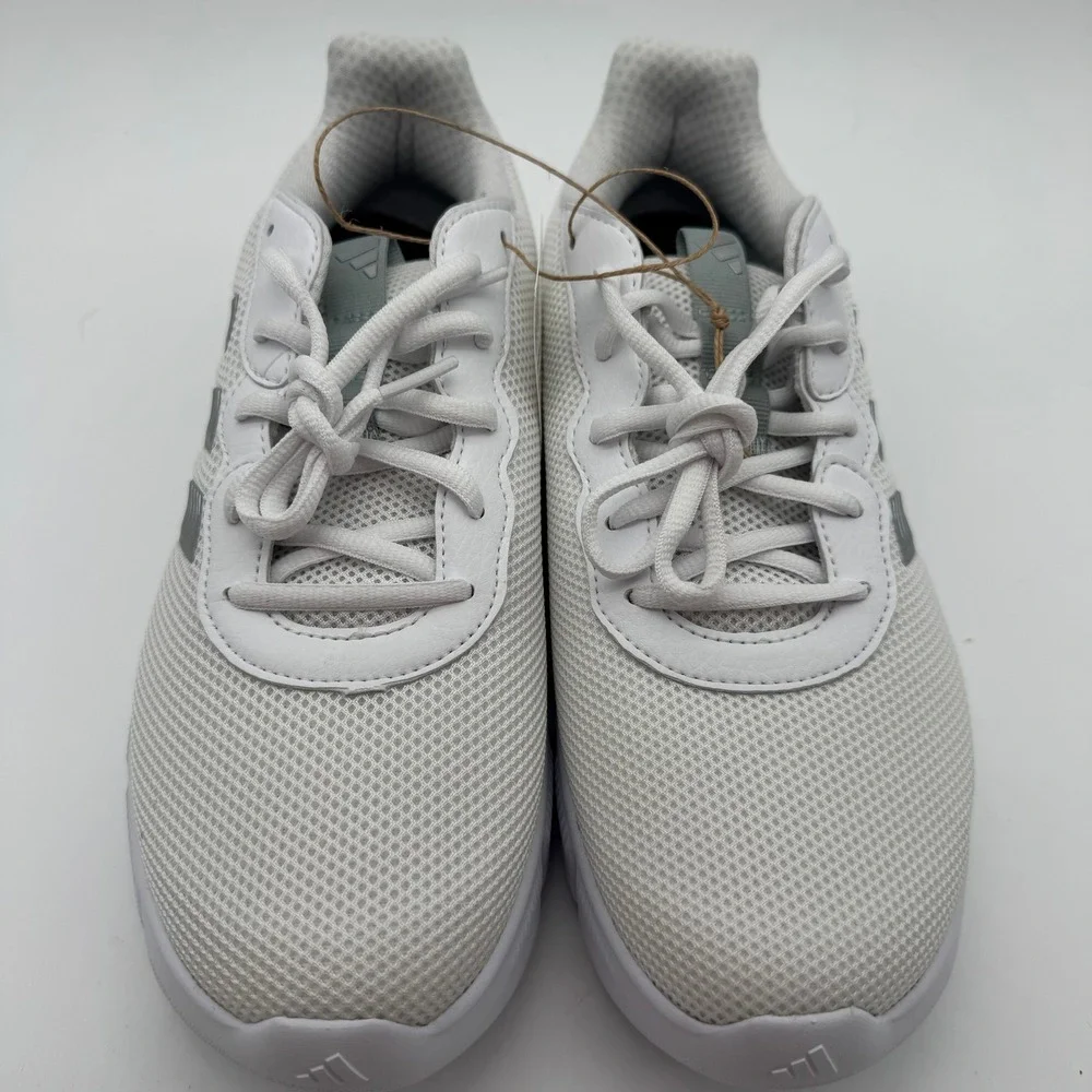 Adidas Cloudfoam Flex Lace Running Shoes White Gray Women's Size 9‎ NEW